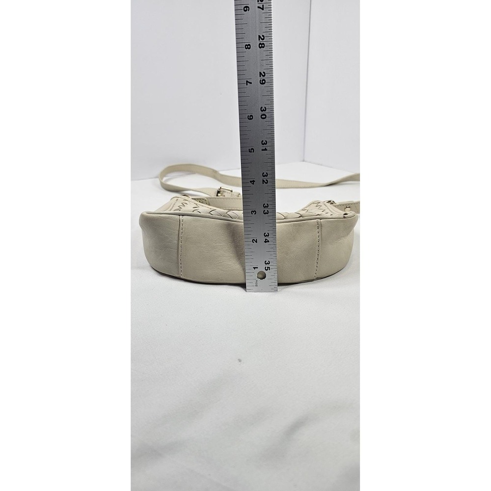 Cole Haan Ivory Woven Leather Crossbody Bag - Picture 8 of 9